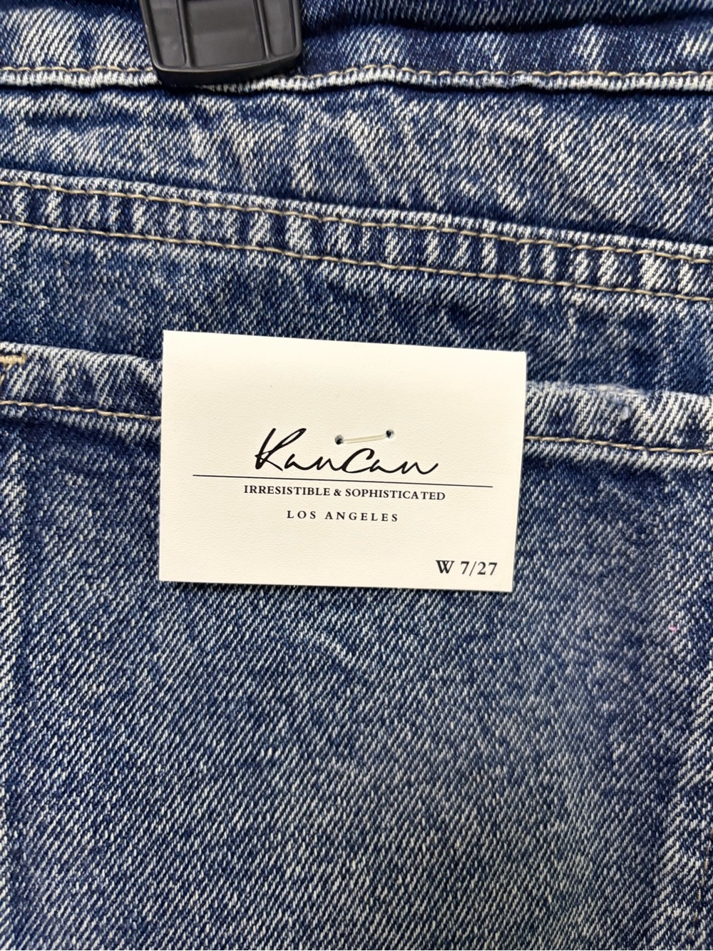 NWT KanCan Beren Mid Rise Distressed Cuffed Denim Shorts KC5142YT Size 27 / W7 - Picture 6 of 13